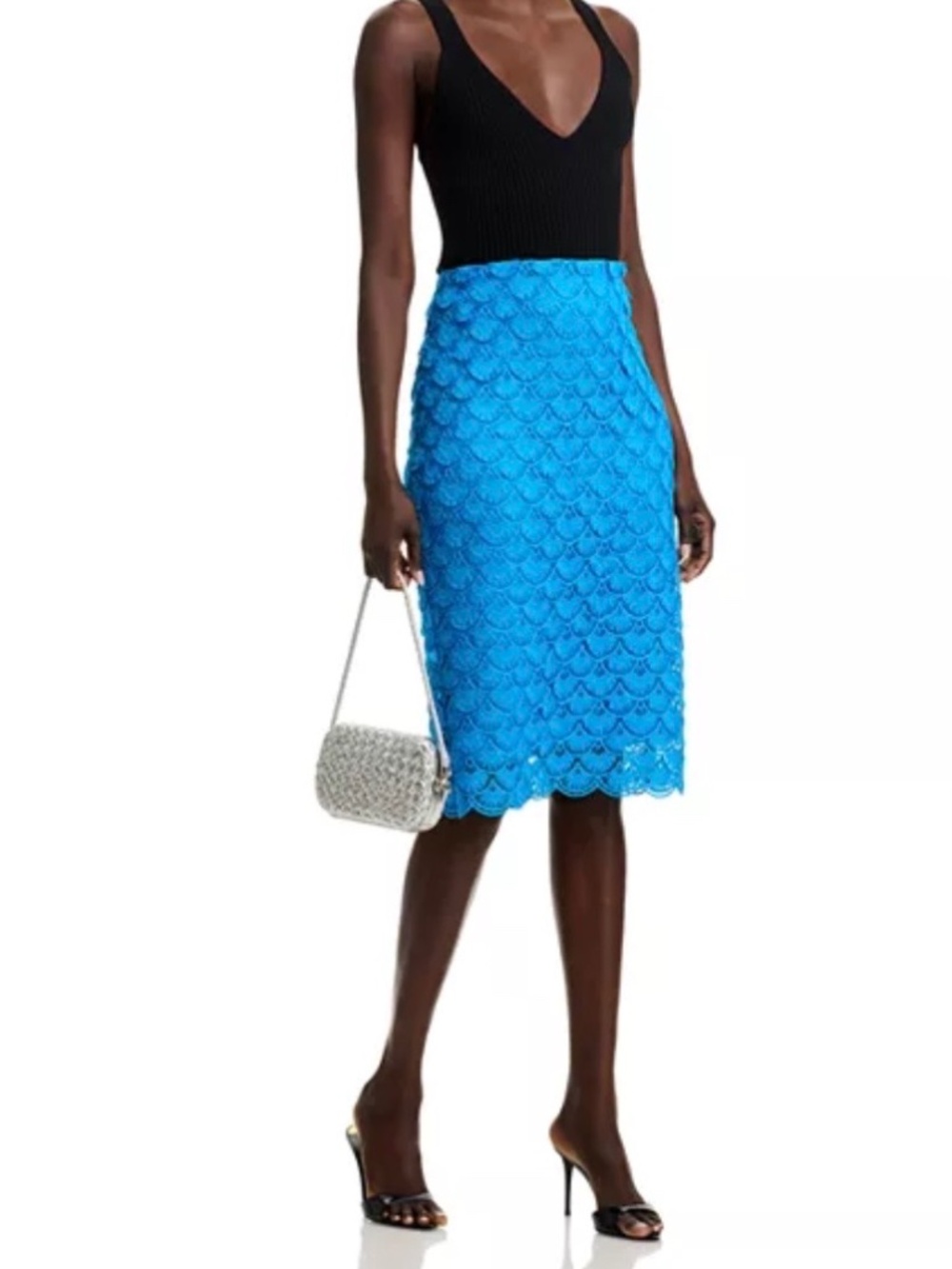Ungaro Darby Skirt Aegean Blue SZ 10